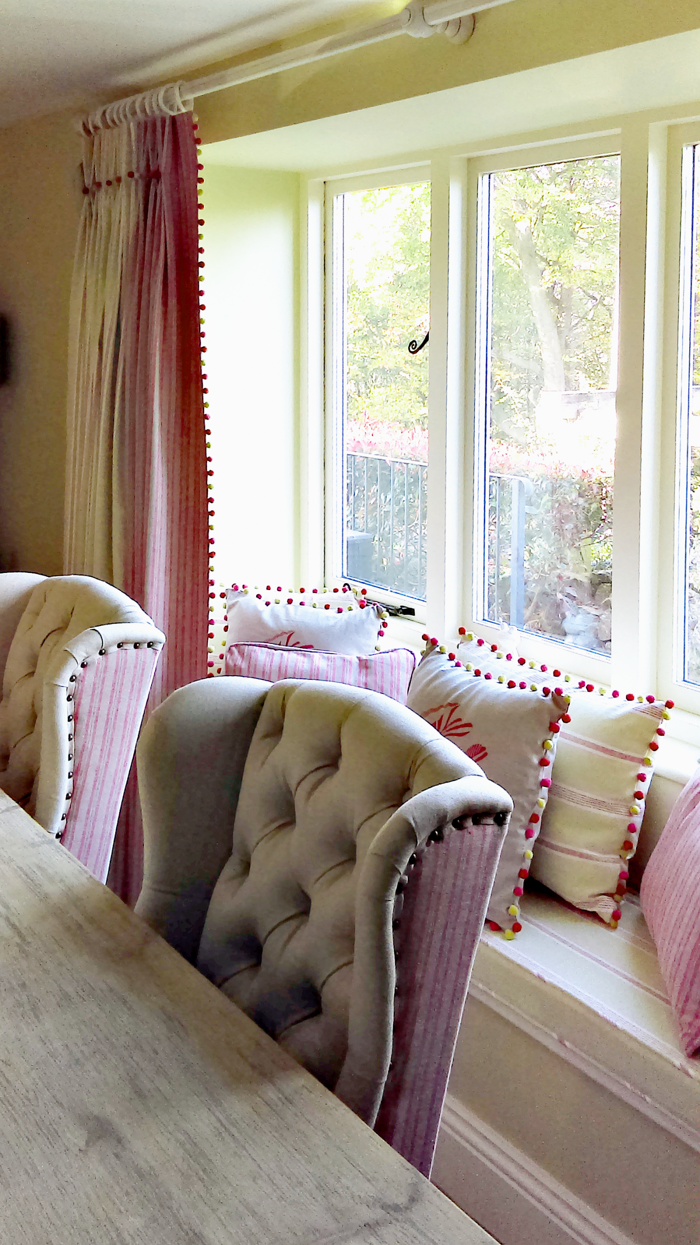 Handmade interlined curtains